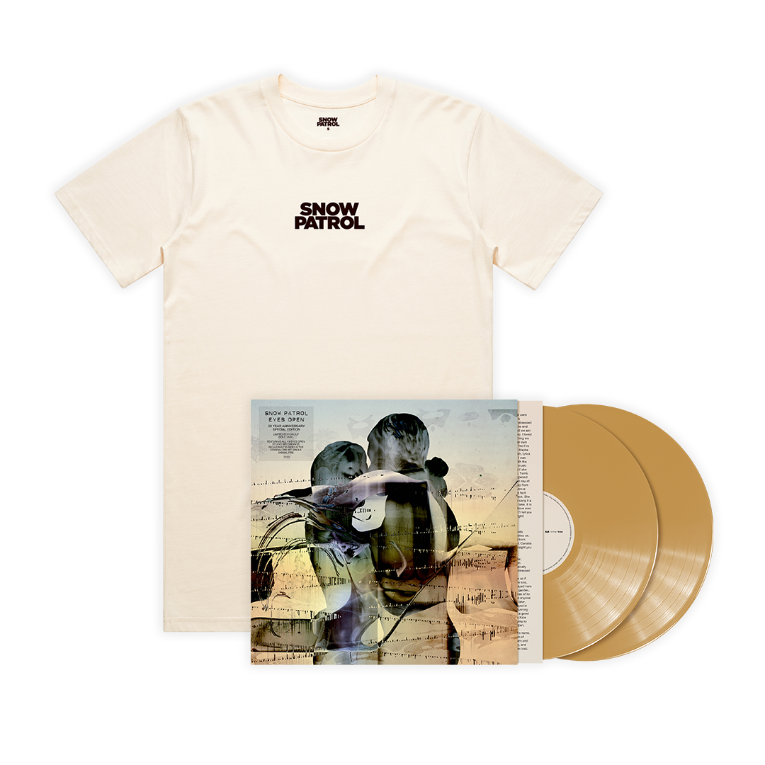 Eyes Open: Gold 2LP Vinyl + Ecru T-Shirt