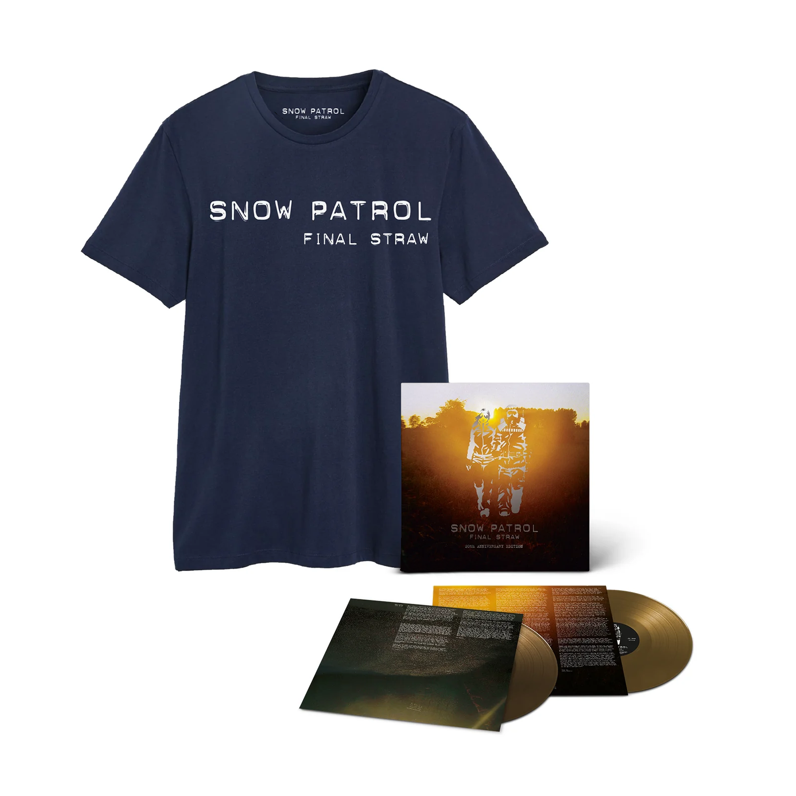 Final Straw Blue T-Shirt & Double Gold LP Bundle
